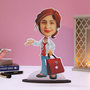 Customised Lady Doctor Caricature