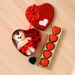 Love Combo With Heart Shape Box