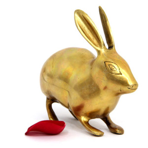 Brass Rabbit Showpiece