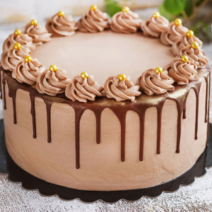 Chocolate Fudge Drizzled Cake