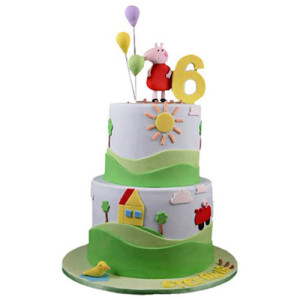Peppa Pig House Cake - Birthday Cake Online Delivery