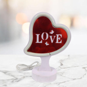 Red LED Heart Shaped Lamp