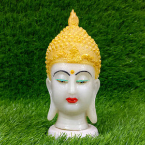Poly Resin Crown Buddha Head