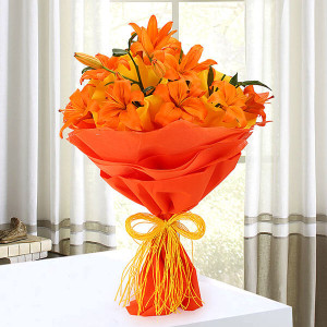 Beauty In Fire 6 Orange Lilies Online