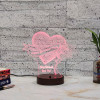 Rose with Heart Led Lamp