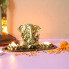 Ganesh Ji T Light Holder In An Oval Shape Tray