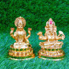 Gold Plated Lakshmi Ganesha Idols Statue