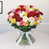 Feeble Appreciation 50 Red Yellow and White Roses Bunch