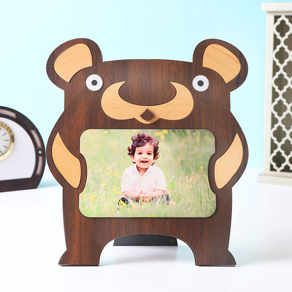 Customised Kids Bear Shape Photo Frame