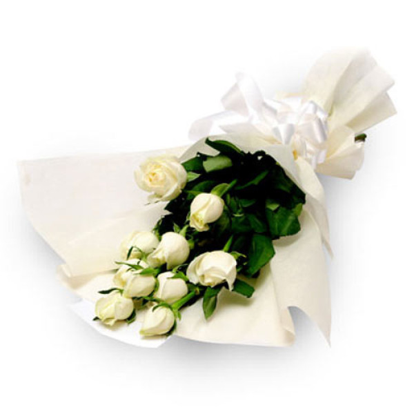 Purity 10 White Roses