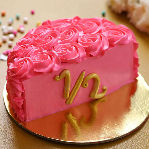 Dreamy Pink Chocolate Half Cake
