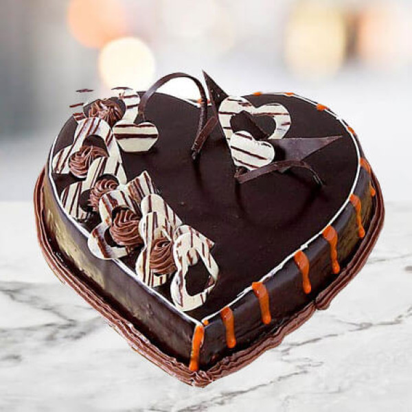 Online Chocolate Truffle Flower Cake
