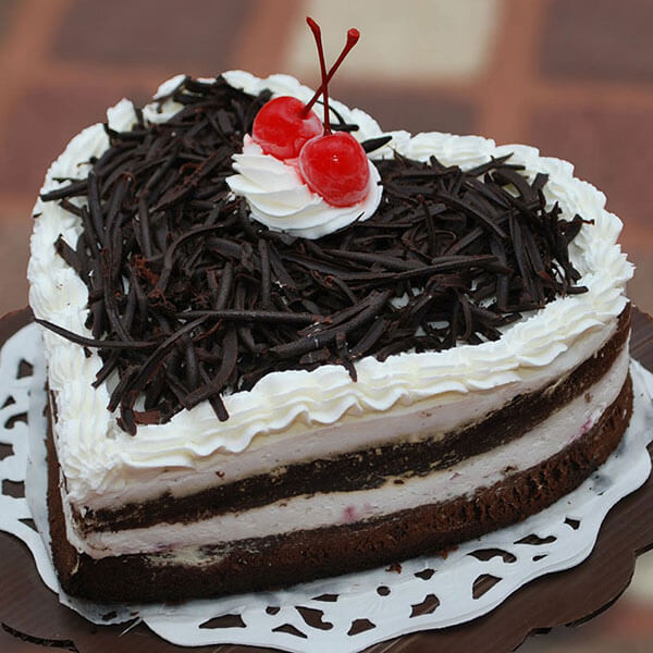Heart Shape Black Forest Loved Cake